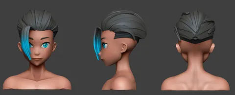 Hair: hair 020